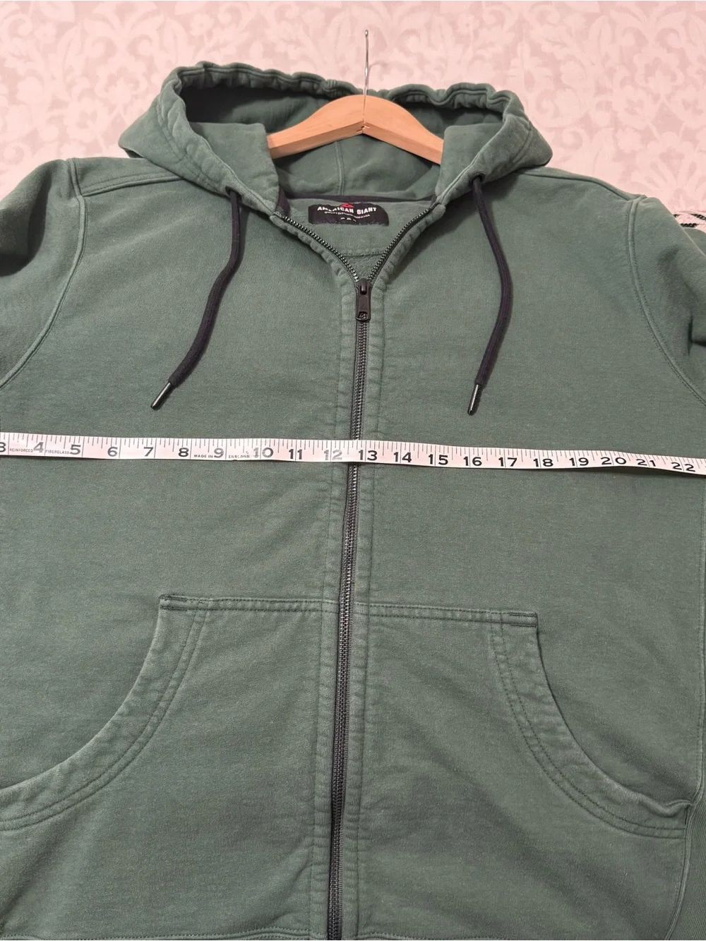 American Giant Green Zip Up Hoodie - Picture 9 of 11